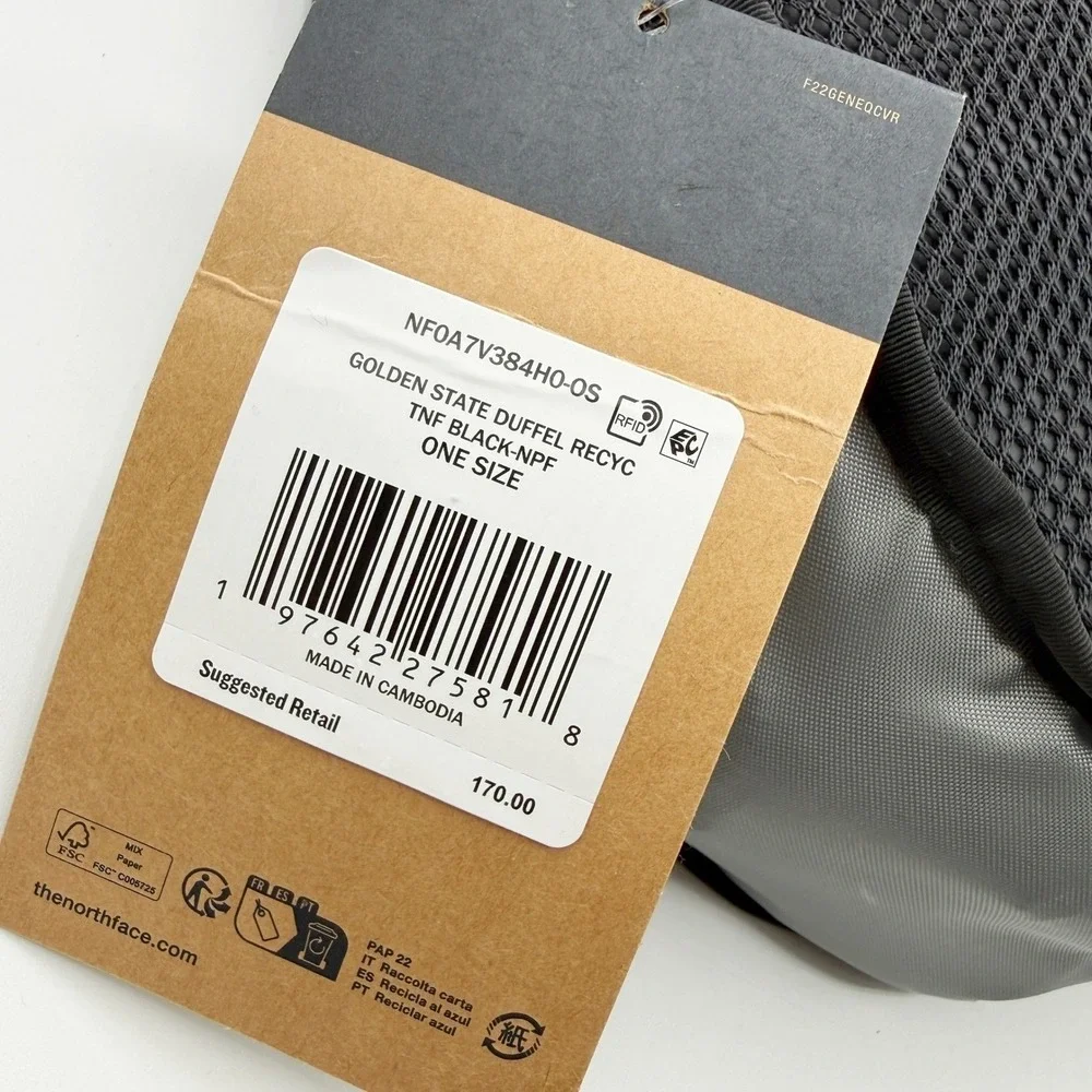 The North Face Golden State Base Camp Duffel Large 95L TNF Black NF0A7V384H0 NEW